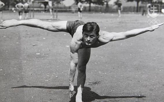 Zdeněk Růžička na fotografii z roku 1947. O rok neskôr si v Londýne vybojoval dve bronzové olympijské medaily.